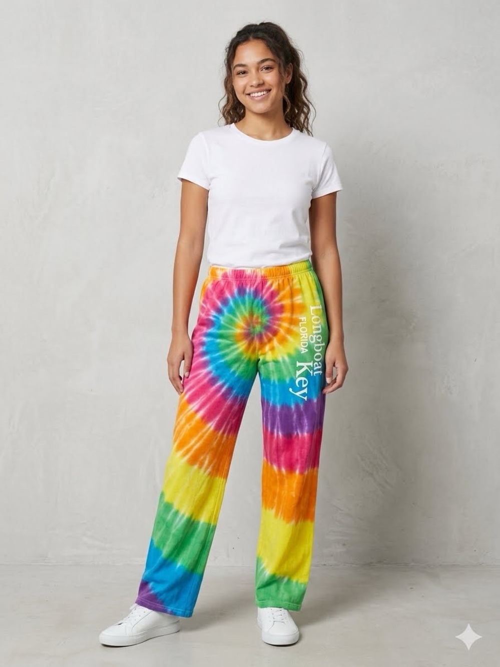 Exist Multicolor Tie-Dye Lounge Pants - Yellow, Green, Blue, Purple, Pink